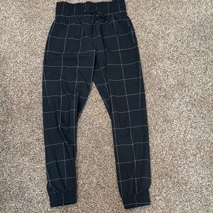 Albion Grid Pattern Jogger Pants 28” length front pockets
